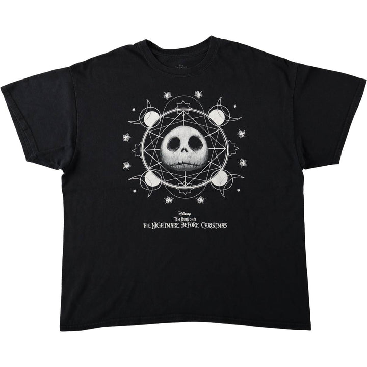 THE NIGHTMARE BEFORE CHRISTMAS Character Print T-Shirt (Men's XL equivalent) cotton black type Vintage Second Hand