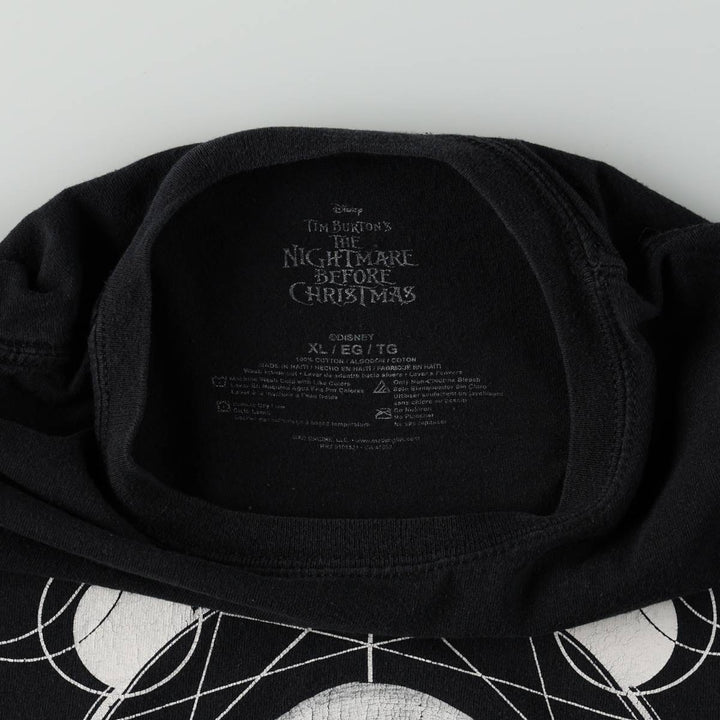 THE NIGHTMARE BEFORE CHRISTMAS Character Print T-Shirt (Men's XL equivalent) cotton black type Vintage Second Hand