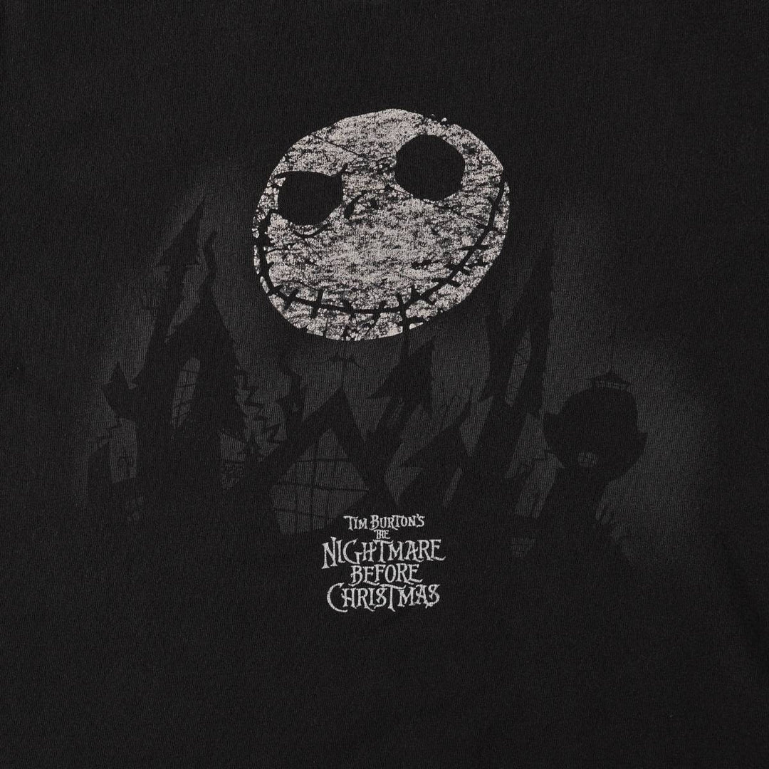 THE NIGHTMARE BEFORE CHRISTMAS Character Print T-Shirt (Men's Size S) unclear black type Vintage Second Hand