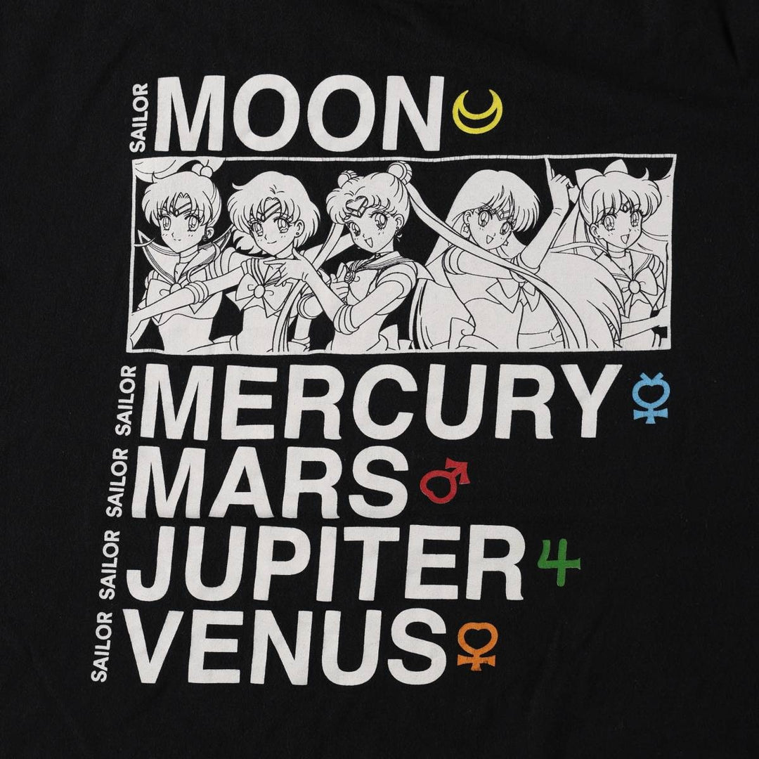 SAILOR MOON Sailor Moon Anime Character Print T-Shirt Men's XL cotton black type Vintage Second Hand