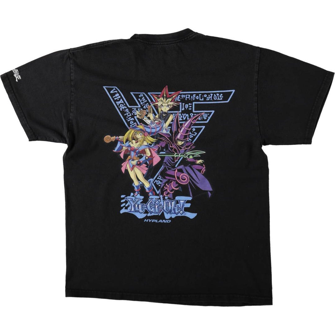 YU-GI-OH Anime Character Print T-Shirt (Men's Size M) unclear black type Vintage Second Hand