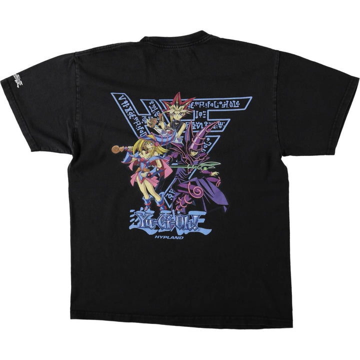 YU-GI-OH Anime Character Print T-Shirt (Men's Size M) unclear black type Vintage Second Hand