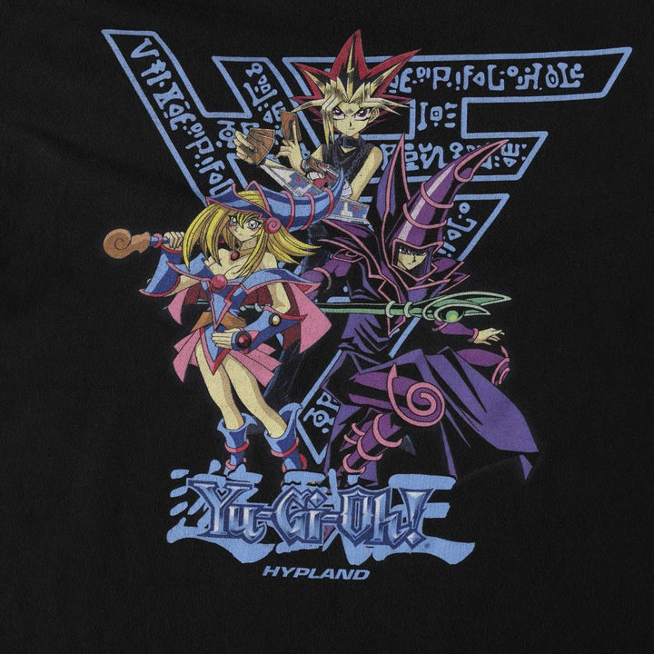 YU-GI-OH Anime Character Print T-Shirt (Men's Size M) unclear black type Vintage Second Hand