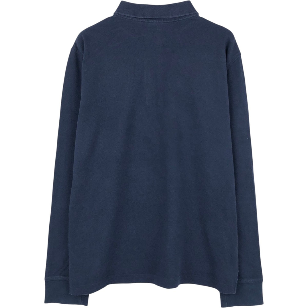 Brooks Brothers 1818 One-Point Long-Sleeve Polo Shirt, Men's Size L (approx.) cotton black type Vintage Second Hand
