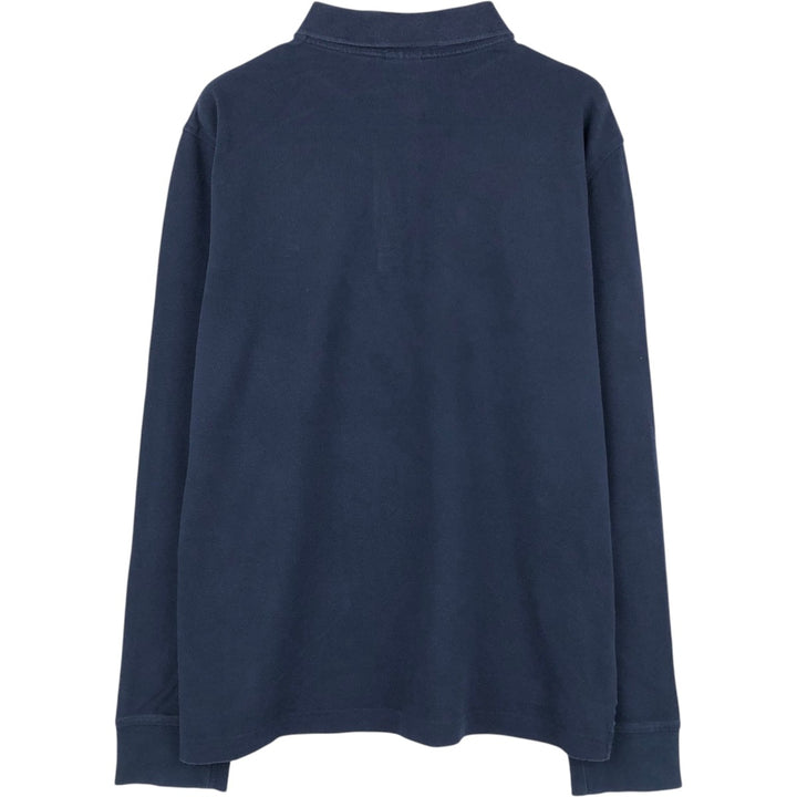 Brooks Brothers 1818 One-Point Long-Sleeve Polo Shirt, Men's Size L (approx.) cotton black type Vintage Second Hand