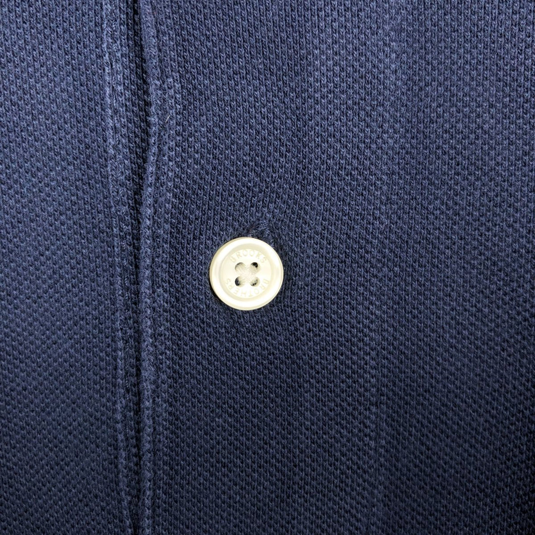 Brooks Brothers 1818 One-Point Long-Sleeve Polo Shirt, Men's Size L (approx.) cotton black type Vintage Second Hand