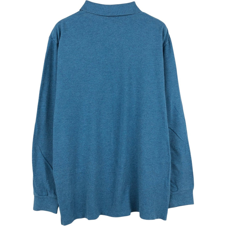 Ralph Lauren POLO RALPH LAUREN Long Sleeve Polo Shirt Men's XL cotton blue type Vintage Second Hand