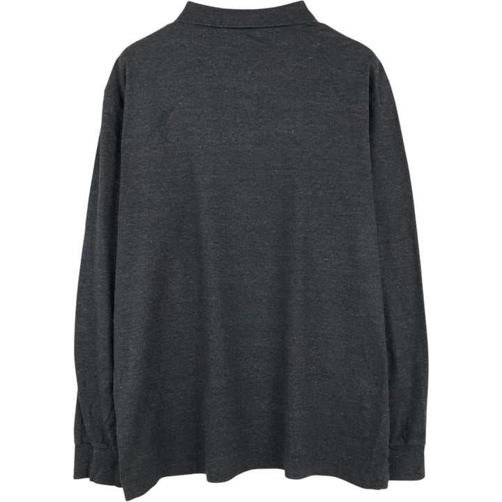 Ralph Lauren POLO RALPH LAUREN Long Sleeve Polo Shirt Men's XL cotton Charcoal Vintage Second Hand
