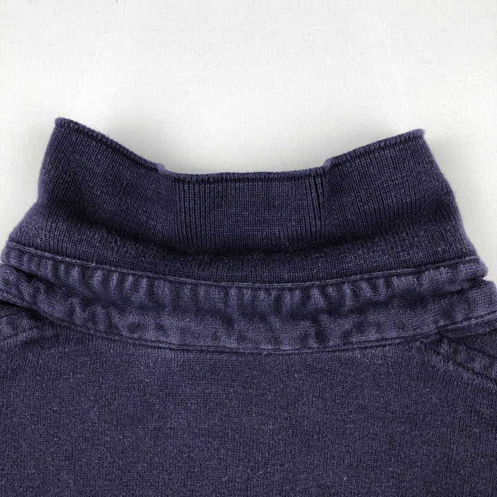 Lacoste striped long-sleeved polo shirt, men's size M (approx.) cotton navy blue type Vintage Second Hand