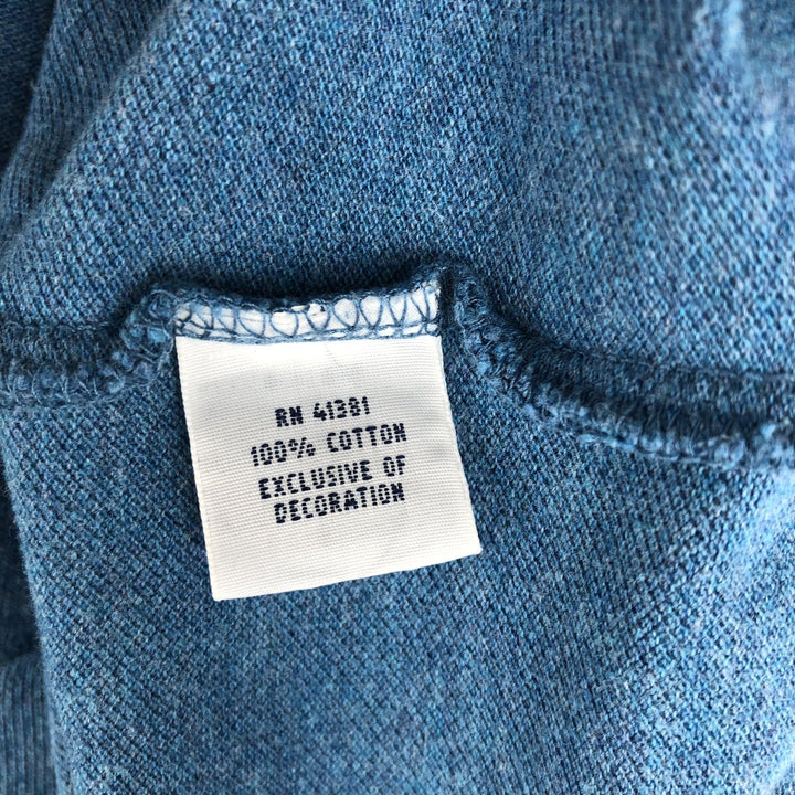 Ralph Lauren POLO RALPH LAUREN long-sleeved polo shirt, men's size L cotton turquoise blue Vintage Second Hand