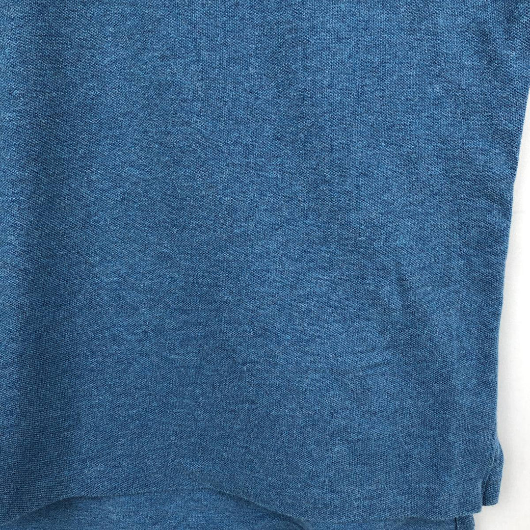 Ralph Lauren POLO RALPH LAUREN long-sleeved polo shirt, men's size L cotton turquoise blue Vintage Second Hand