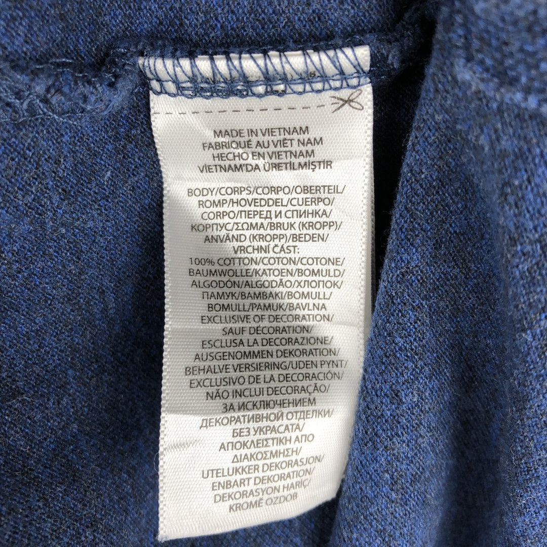Ralph Lauren SLIM FIT Long-Sleeve Polo Shirt (Men's Size M) cotton navy blue type Vintage Second Hand