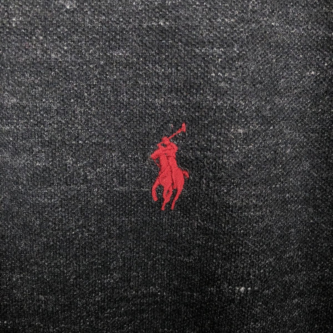 Ralph Lauren POLO RALPH LAUREN Long Sleeve Polo Shirt Men's XL cotton Charcoal Vintage Second Hand