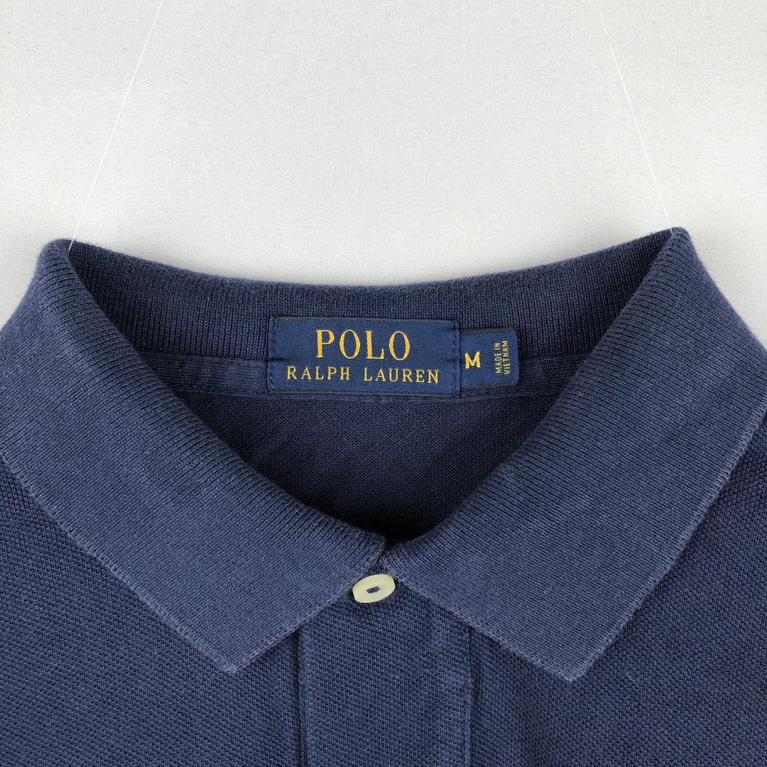 Ralph Lauren POLO RALPH LAUREN Long Sleeve Polo Shirt Men's M unclear navy blue type Vintage Second Hand