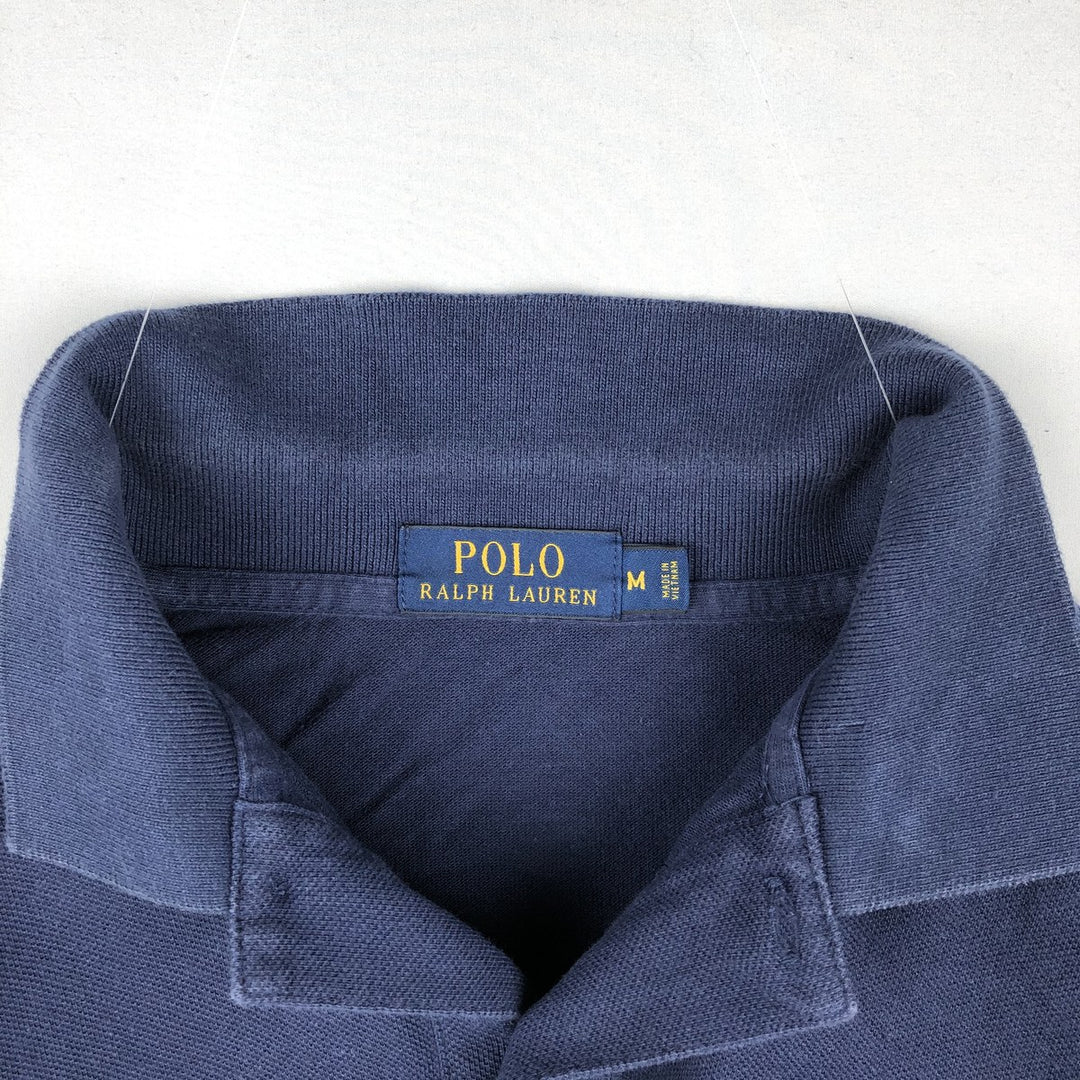 Ralph Lauren POLO RALPH LAUREN Long Sleeve Polo Shirt Men's M unclear navy blue type Vintage Second Hand