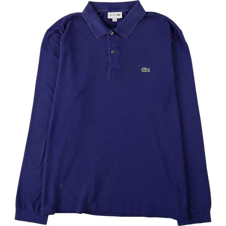 Lacoste Classic Fit Long Sleeve Polo Shirt, Men's Size XL cotton blue type Vintage Second Hand