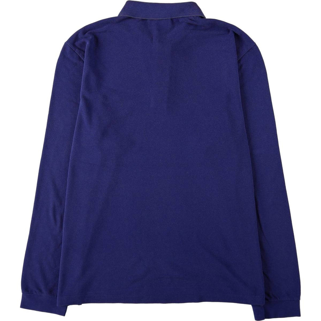 Lacoste Classic Fit Long Sleeve Polo Shirt, Men's Size XL cotton blue type Vintage Second Hand