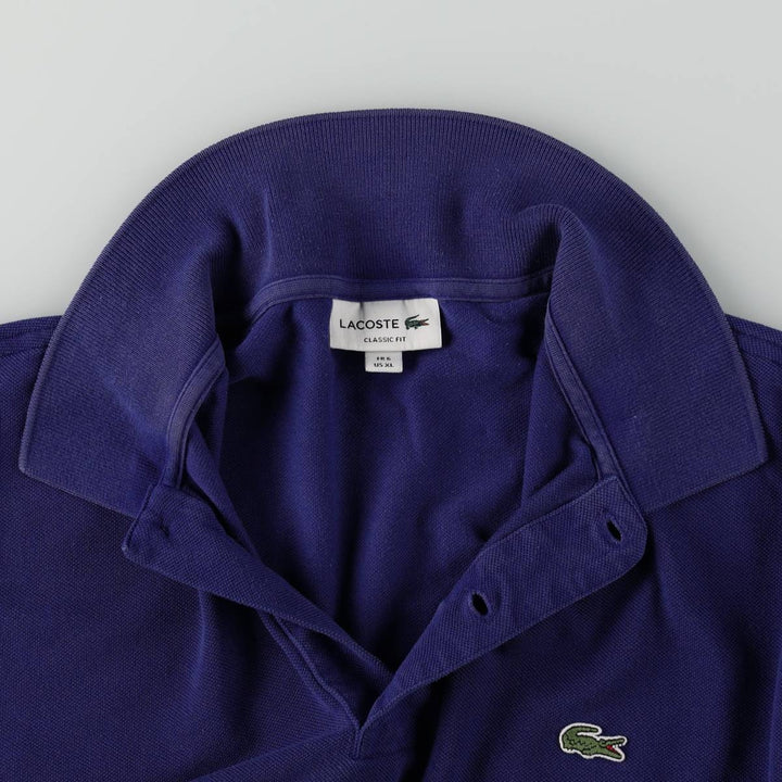 Lacoste Classic Fit Long Sleeve Polo Shirt, Men's Size XL cotton blue type Vintage Second Hand