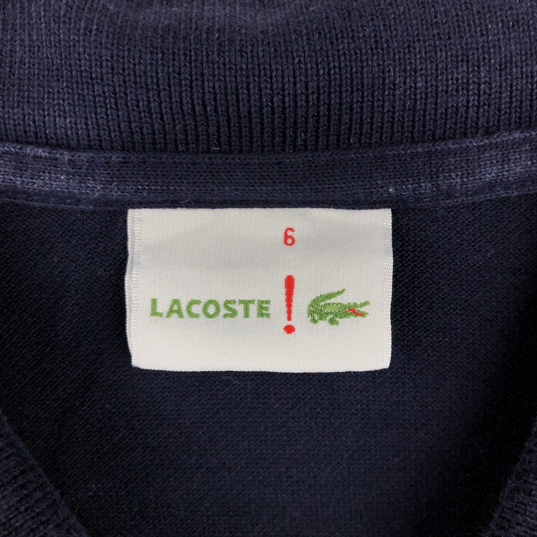 Lacoste LACOSTE Long Sleeve Polo Shirt Size 6 Men's XL cotton navy blue type Vintage Second Hand