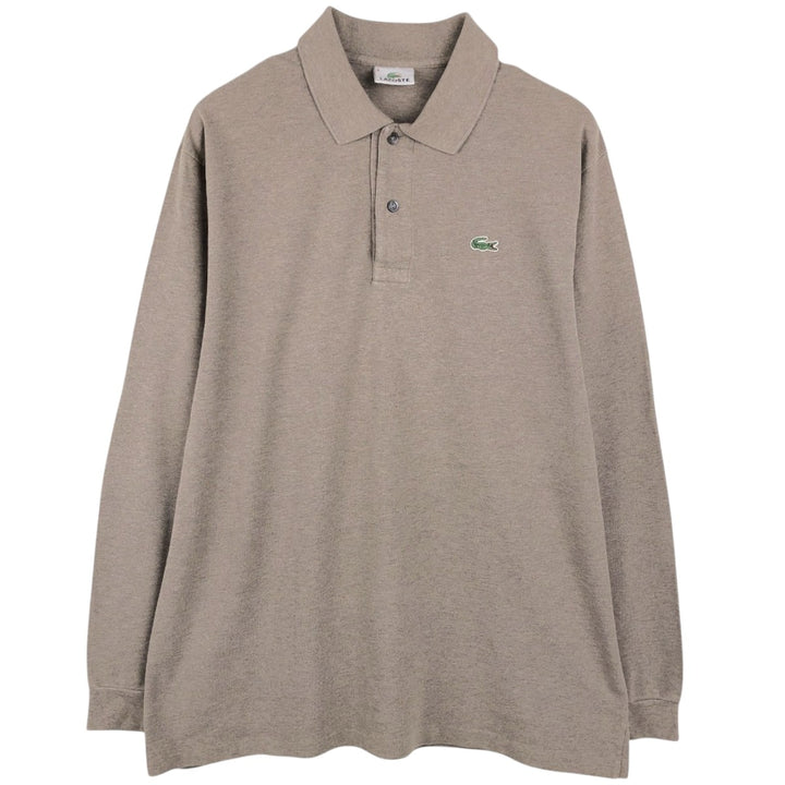 Lacoste LACOSTE Long Sleeve Polo Shirt Size 6 Men's XL cotton Khaki type beige Vintage Second Hand