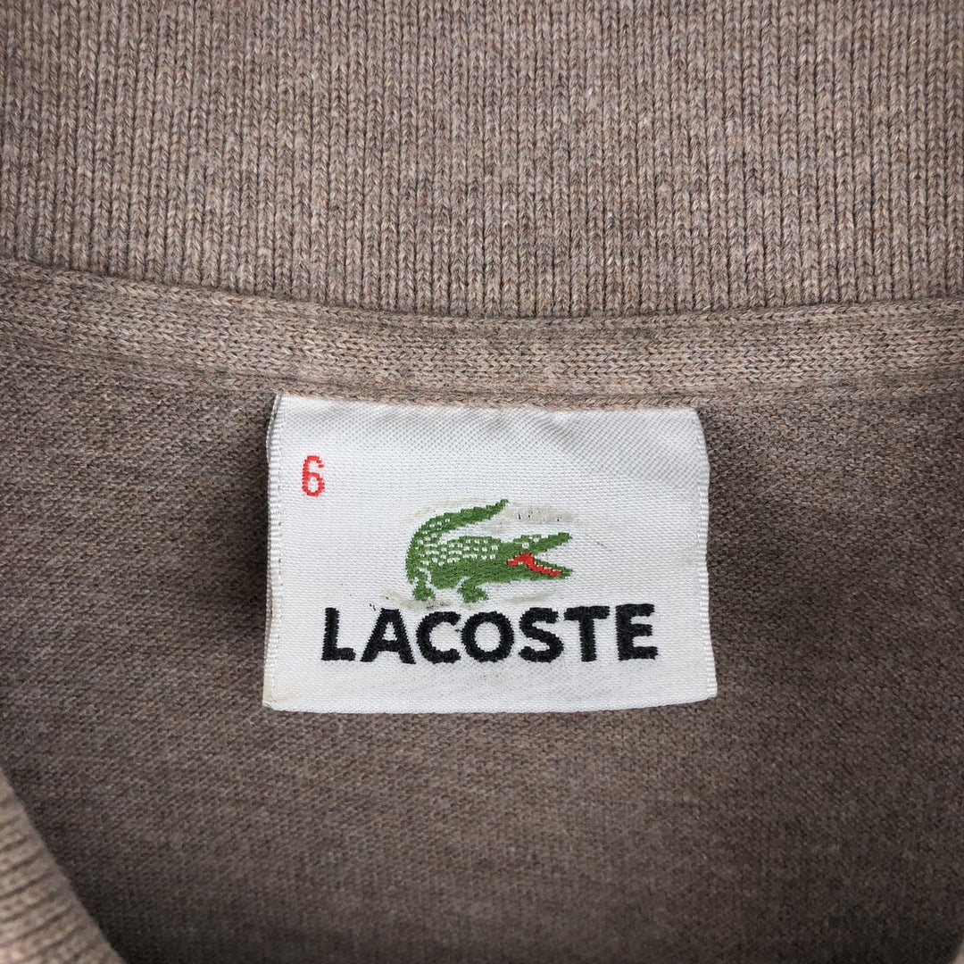 Lacoste LACOSTE Long Sleeve Polo Shirt Size 6 Men's XL cotton Khaki type beige Vintage Second Hand