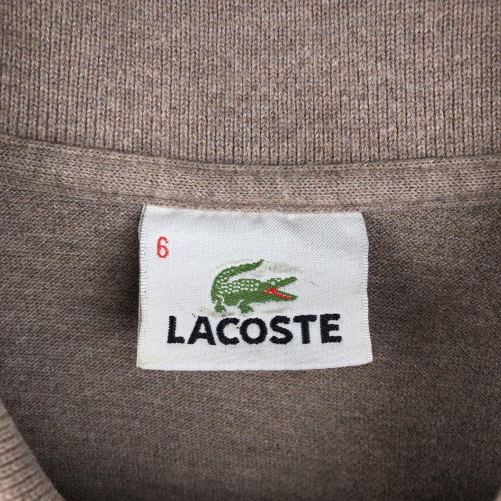 Lacoste LACOSTE Long Sleeve Polo Shirt Size 6 Men's XL cotton Khaki type beige Vintage Second Hand