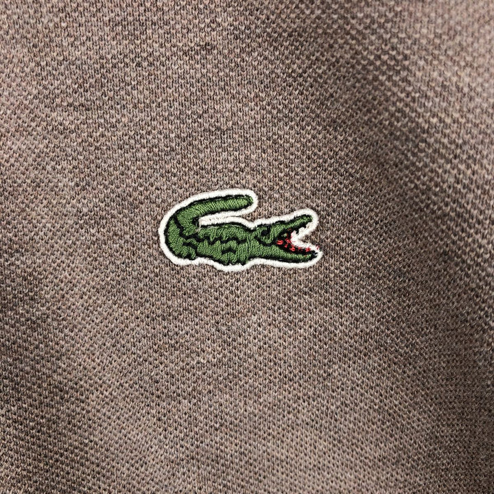 Lacoste LACOSTE Long Sleeve Polo Shirt Size 6 Men's XL cotton Khaki type beige Vintage Second Hand
