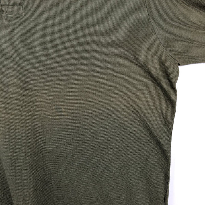 Lacoste French-designed long-sleeved polo shirt, size 7, men's XXL cotton Khaki type Vintage Second Hand