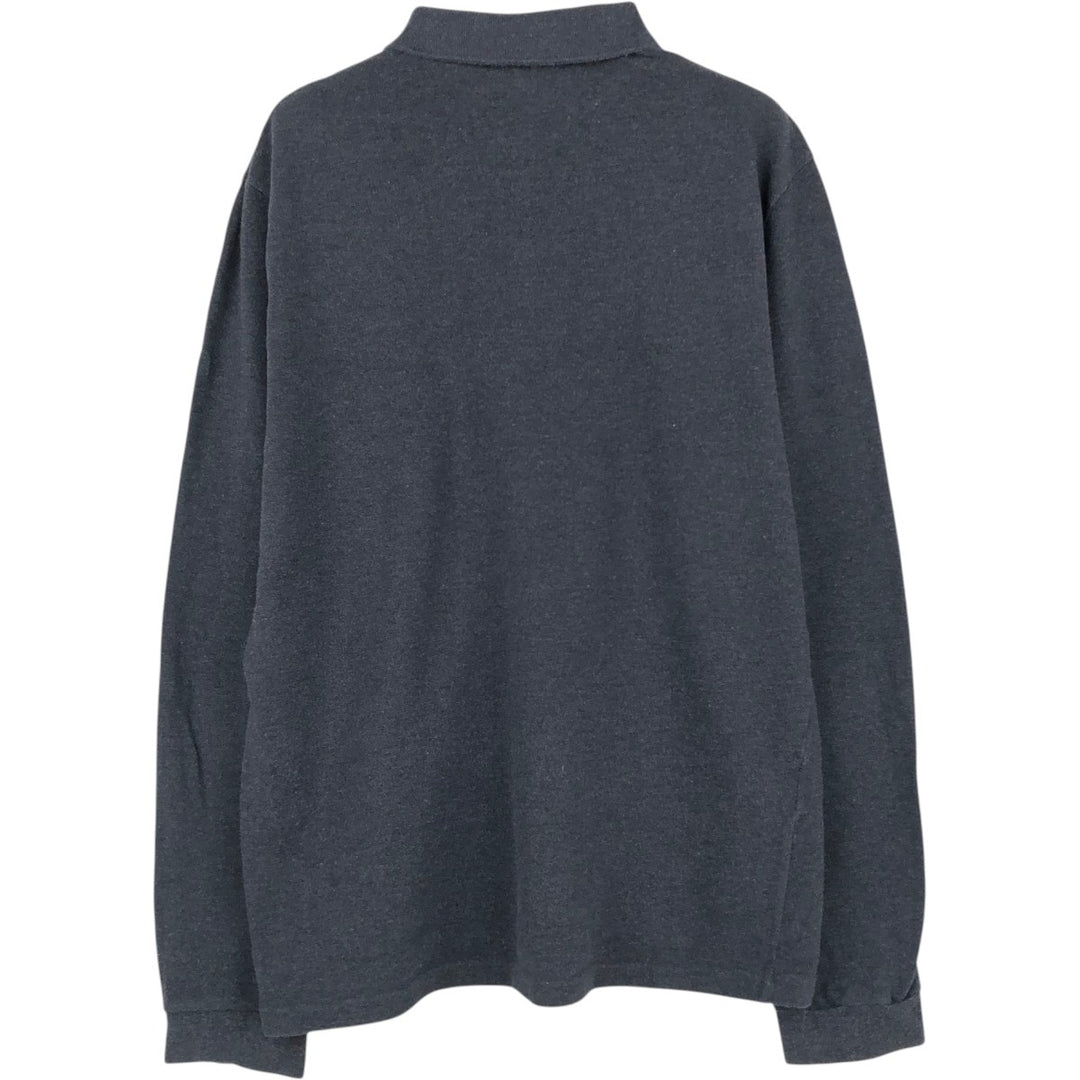 Lacoste long-sleeved polo shirt, men's size M (approx.) cotton Charcoal Vintage Second Hand