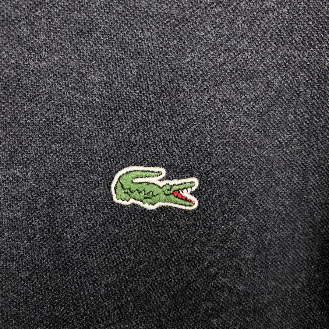 Lacoste long-sleeved polo shirt, men's size M (approx.) cotton Charcoal Vintage Second Hand