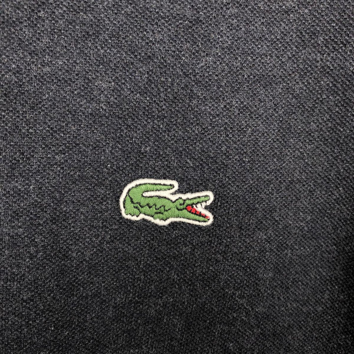 Lacoste long-sleeved polo shirt, men's size M (approx.) cotton Charcoal Vintage Second Hand