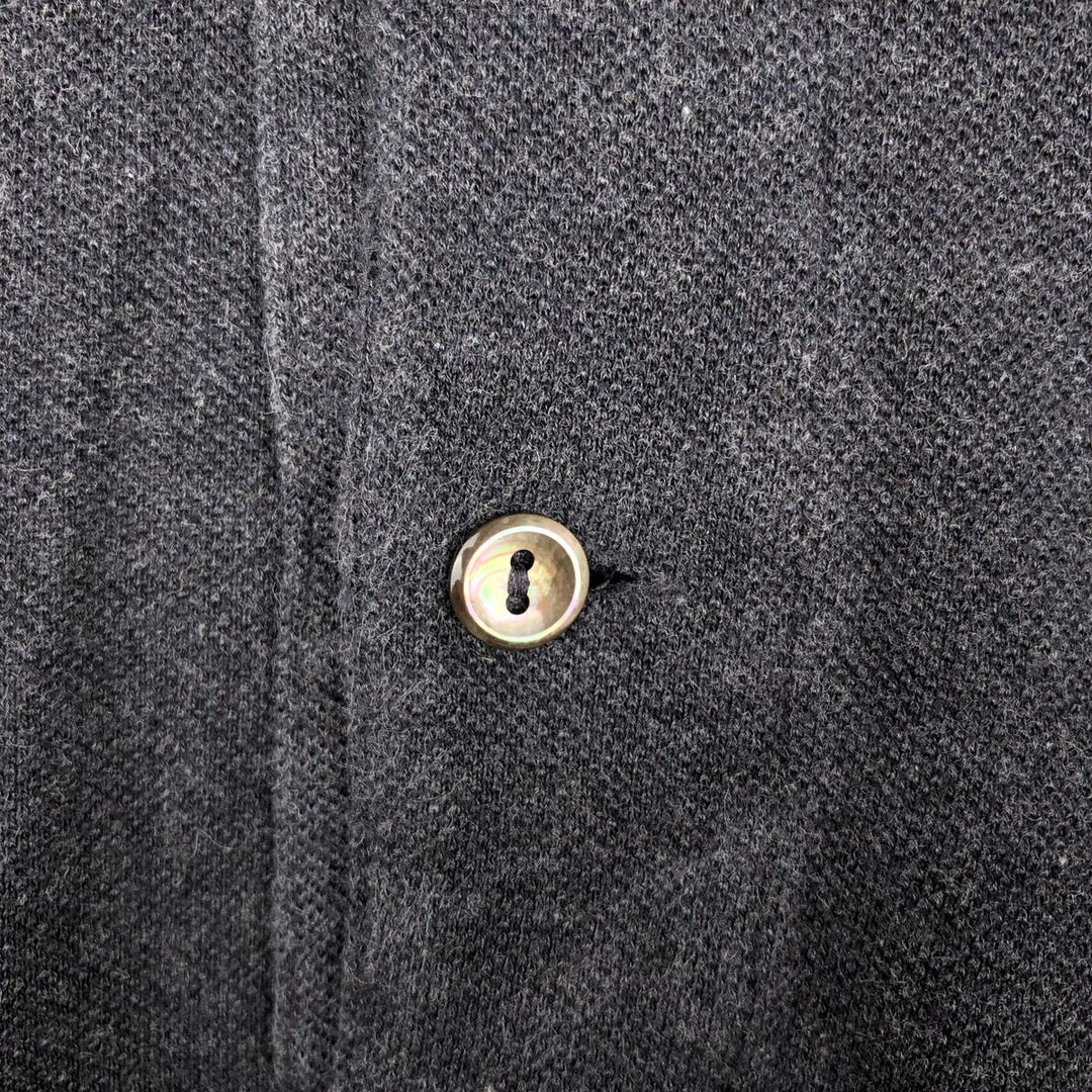 Lacoste long-sleeved polo shirt, men's size M (approx.) cotton Charcoal Vintage Second Hand