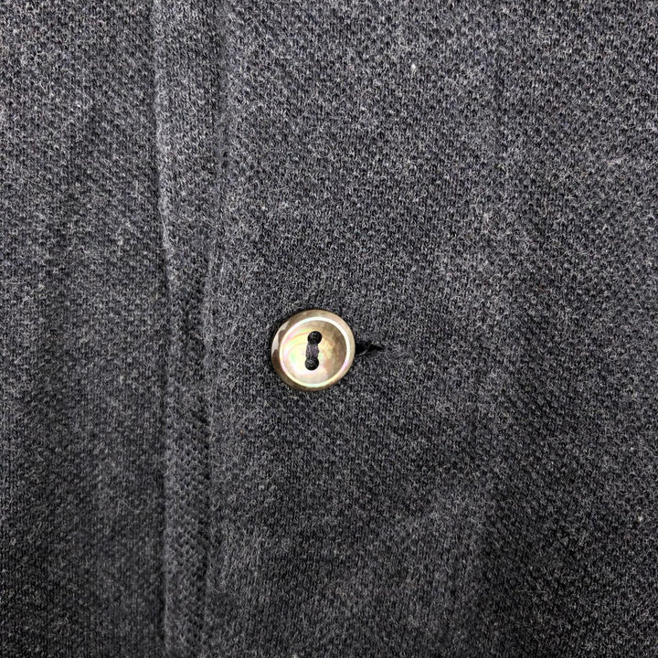 Lacoste long-sleeved polo shirt, men's size M (approx.) cotton Charcoal Vintage Second Hand