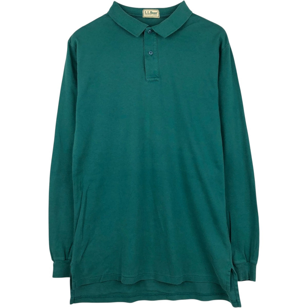Vintage 1990'S LLBean long-sleeved polo shirt, men's size M (approx.). unclear green type Vintage Second Hand