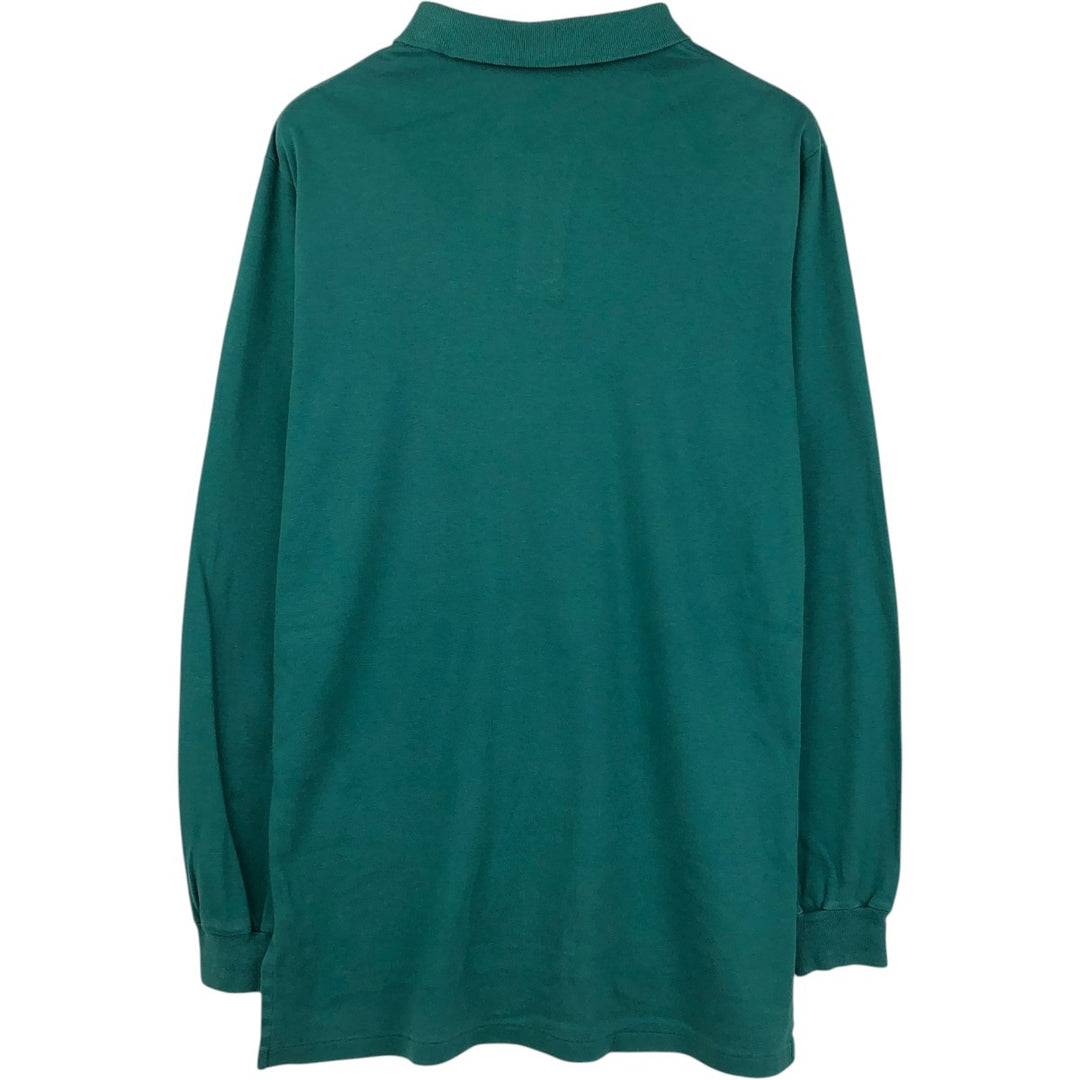 Vintage 1990'S LLBean long-sleeved polo shirt, men's size M (approx.). unclear green type Vintage Second Hand
