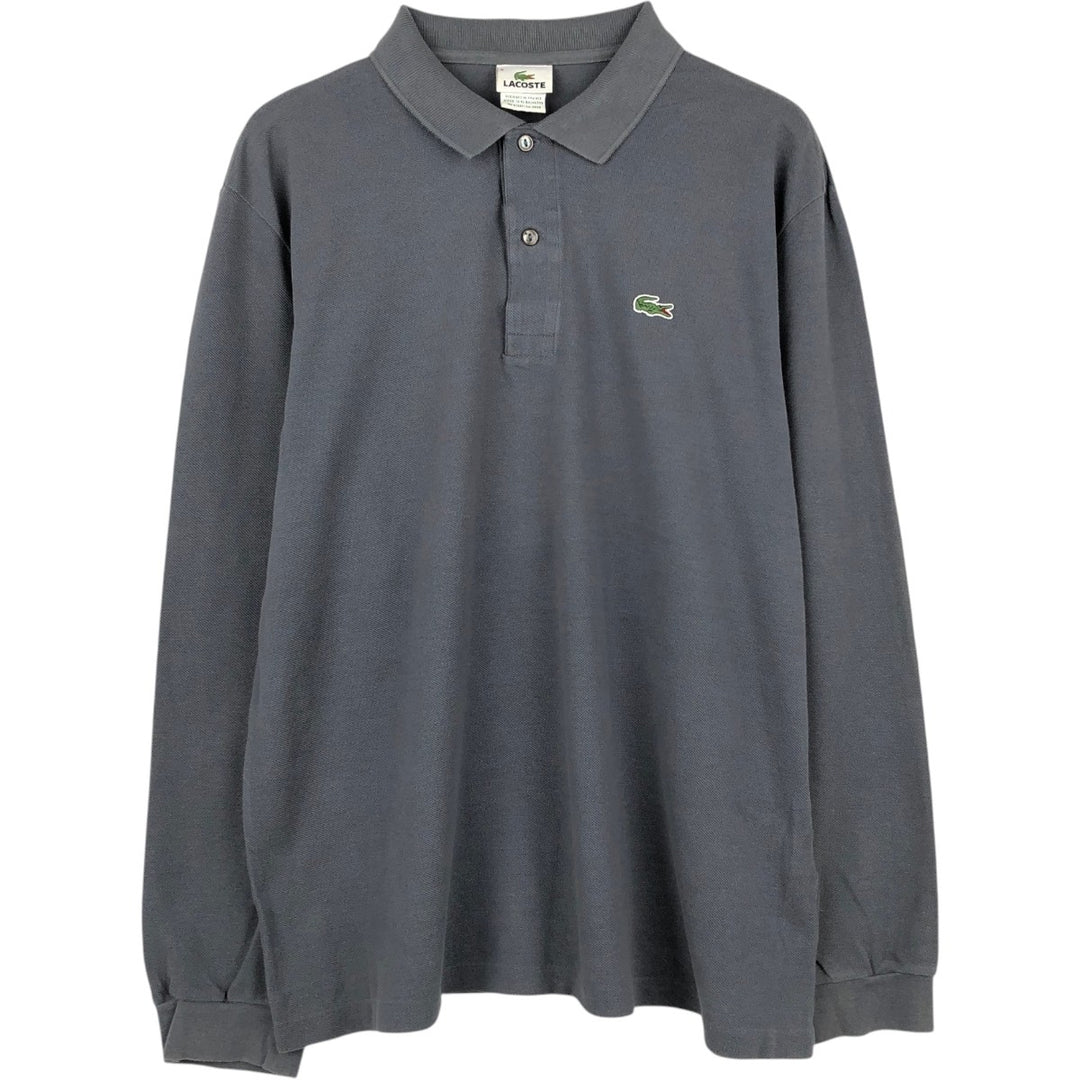 Lacoste LACOSTE Long Sleeve Polo Shirt Size 5 (Men's Size L) cotton Charcoal Vintage Second Hand