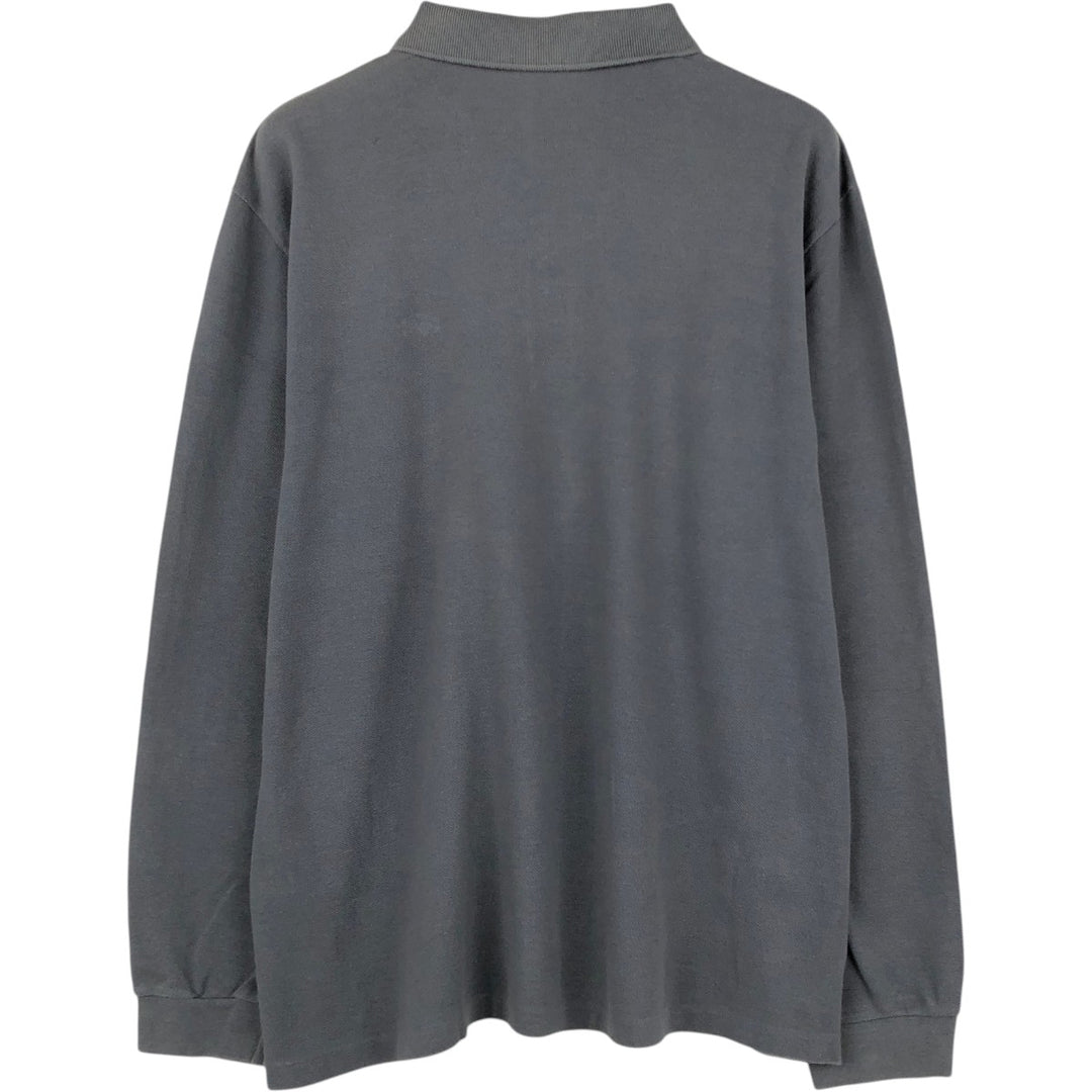 Lacoste LACOSTE Long Sleeve Polo Shirt Size 5 (Men's Size L) cotton Charcoal Vintage Second Hand