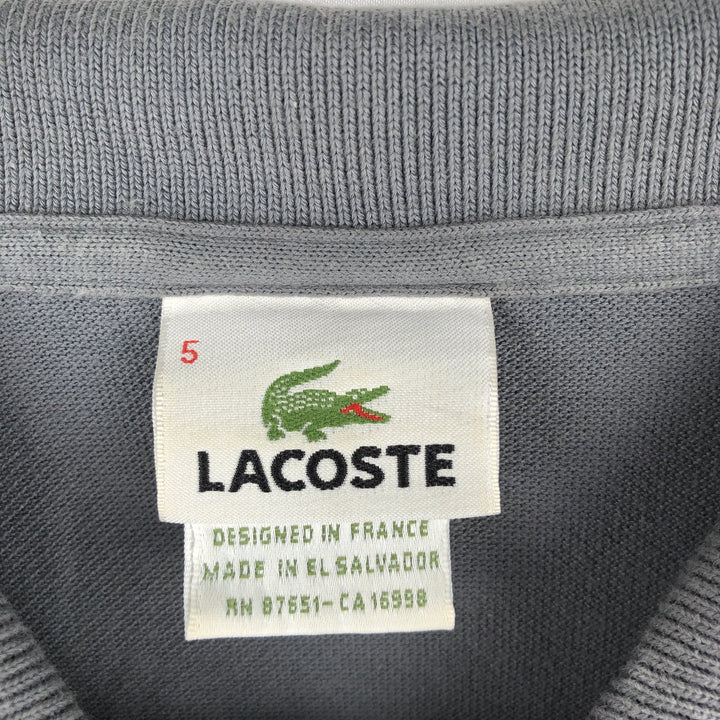 Lacoste LACOSTE Long Sleeve Polo Shirt Size 5 (Men's Size L) cotton Charcoal Vintage Second Hand