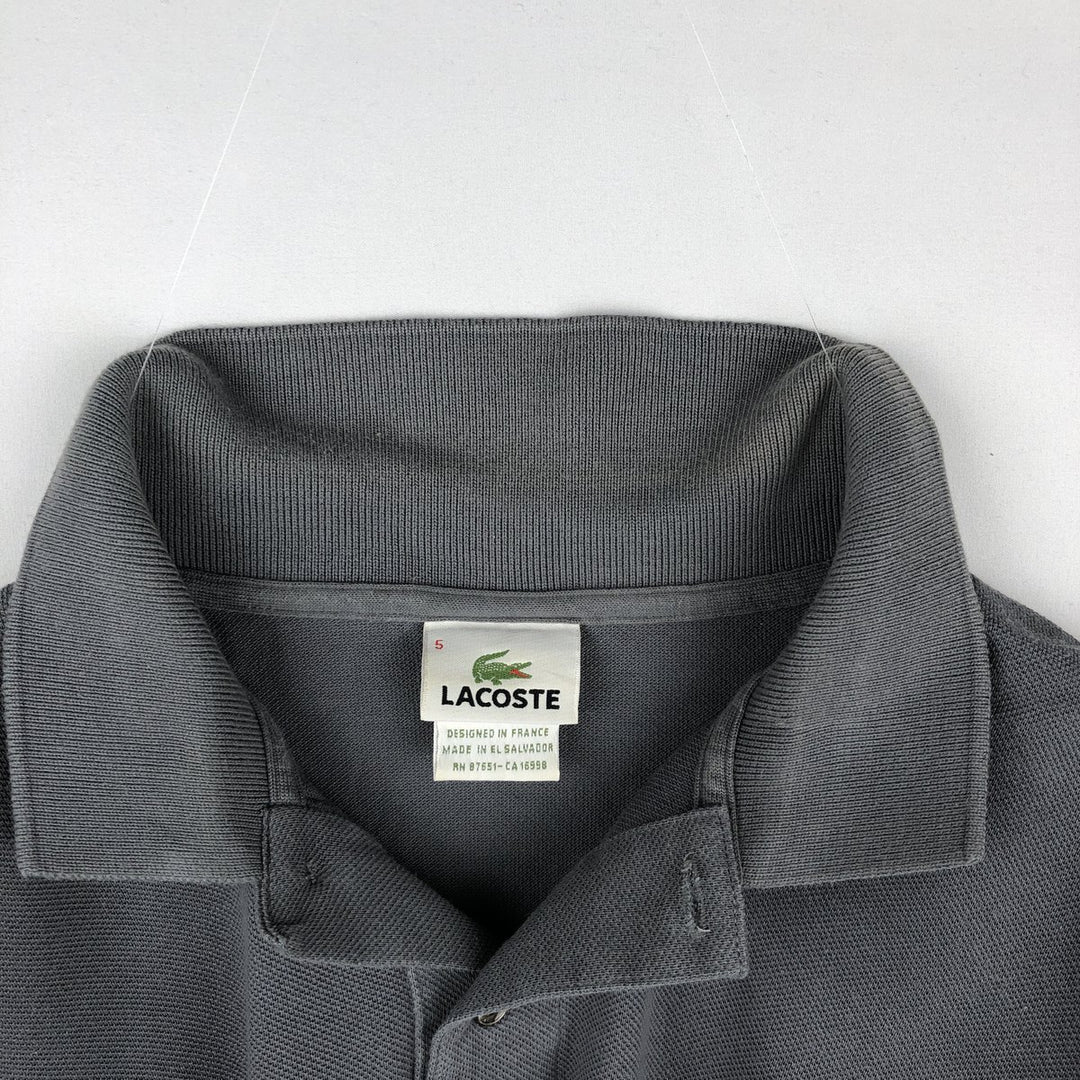 Lacoste LACOSTE Long Sleeve Polo Shirt Size 5 (Men's Size L) cotton Charcoal Vintage Second Hand