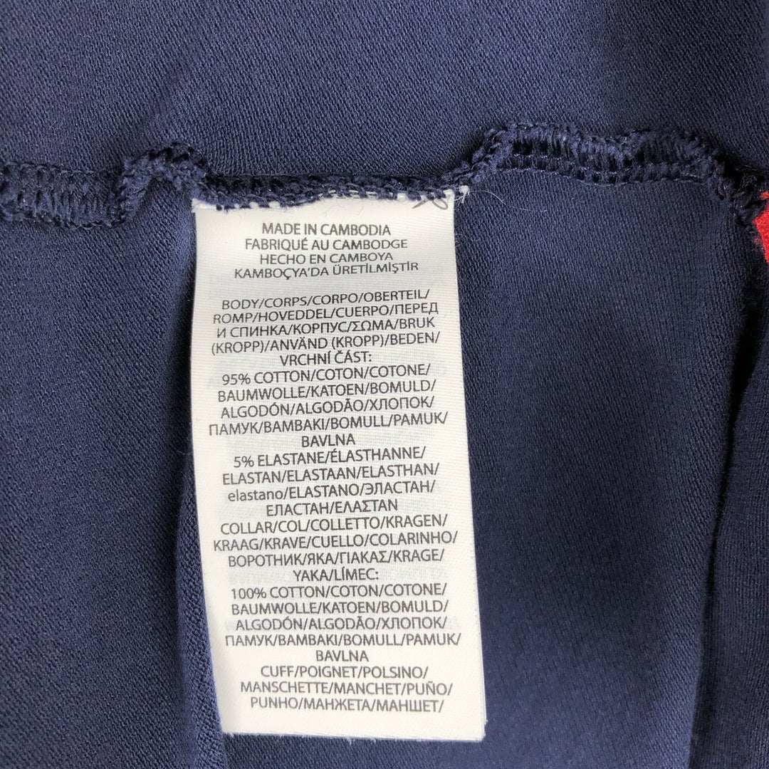 Ralph Lauren POLO GOLF PRO FIT long-sleeved polo shirt, men's size XL (approx.) cotton navy blue type Vintage Second Hand