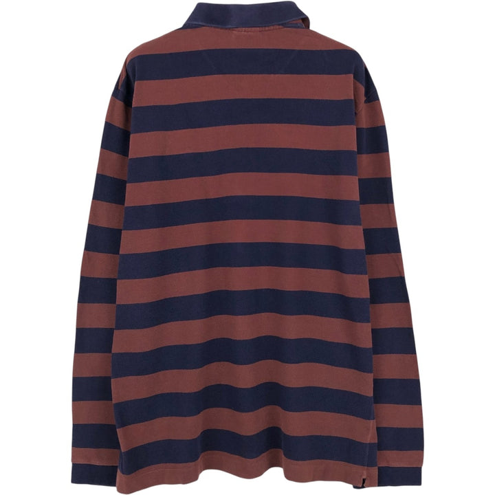 Lacoste LACOSTE Long Sleeve Striped Polo Shirt Size 6 Men's XL cotton brown type Vintage Second Hand