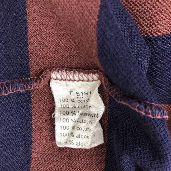 Lacoste LACOSTE Long Sleeve Striped Polo Shirt Size 6 Men's XL cotton brown type Vintage Second Hand