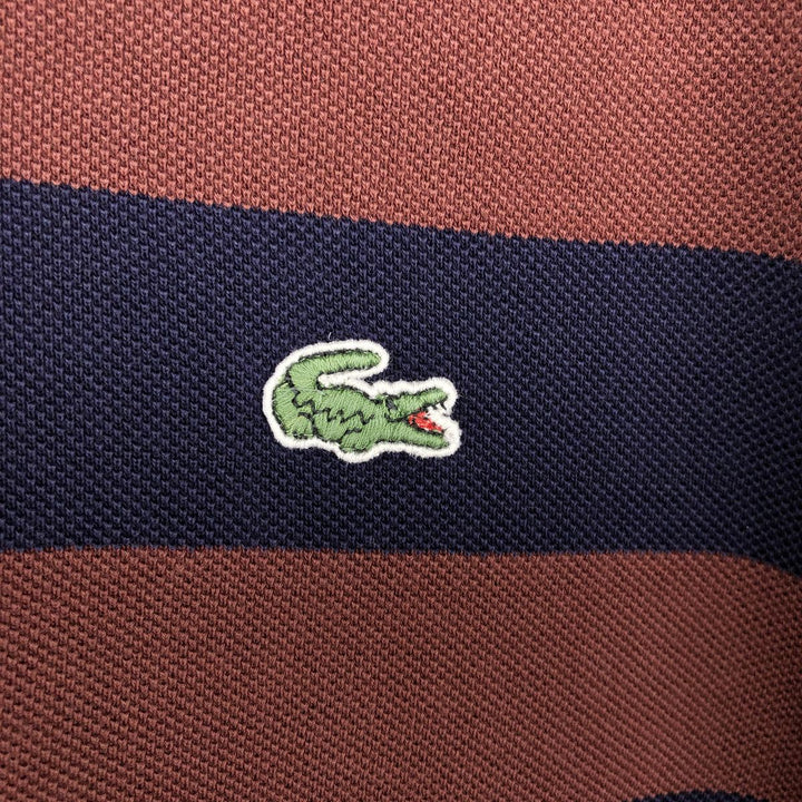 Lacoste LACOSTE Long Sleeve Striped Polo Shirt Size 6 Men's XL cotton brown type Vintage Second Hand