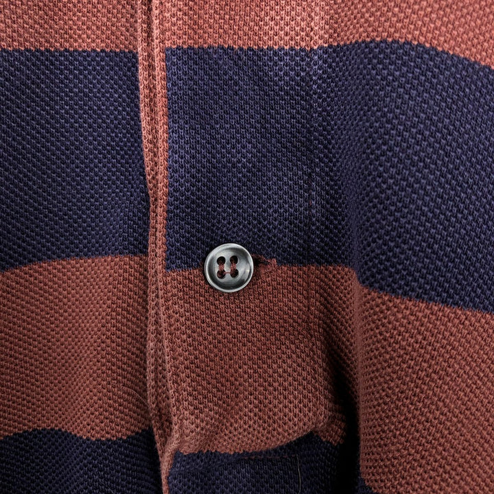 Lacoste LACOSTE Long Sleeve Striped Polo Shirt Size 6 Men's XL cotton brown type Vintage Second Hand