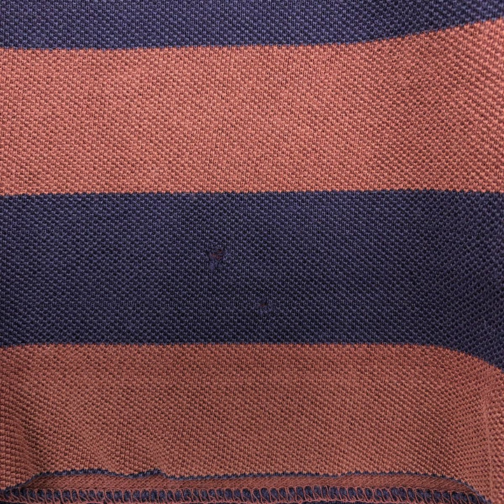 Lacoste LACOSTE Long Sleeve Striped Polo Shirt Size 6 Men's XL cotton brown type Vintage Second Hand