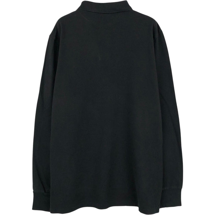 Ralph Lauren POLO RALPH LAUREN long-sleeved polo shirt, men's size L cotton black type Vintage Second Hand
