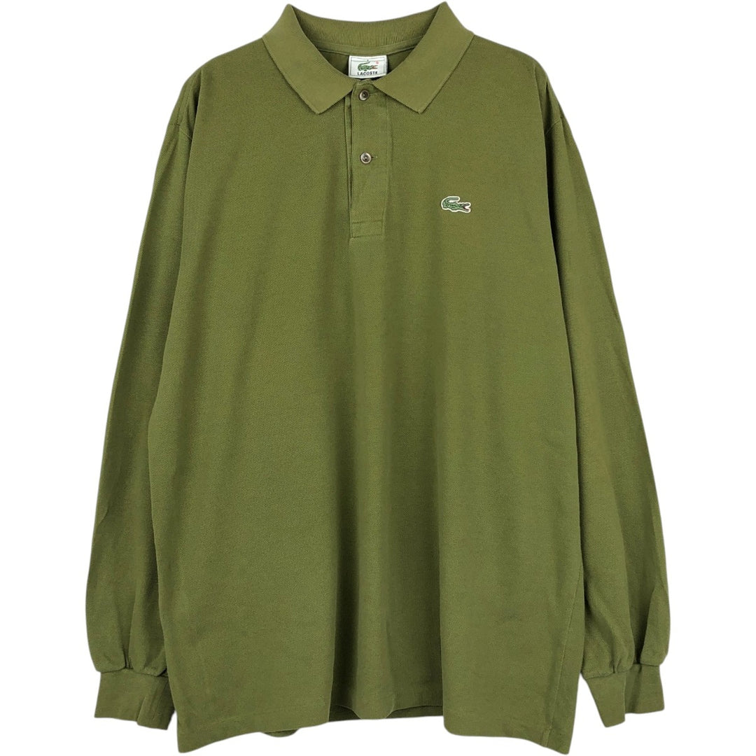 Lacoste LACOSTE Long Sleeve Polo Shirt Size 5 (Men's Size L) cotton Khaki type Vintage Second Hand