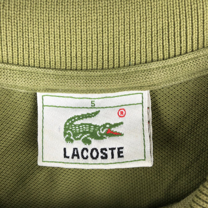 Lacoste LACOSTE Long Sleeve Polo Shirt Size 5 (Men's Size L) cotton Khaki type Vintage Second Hand