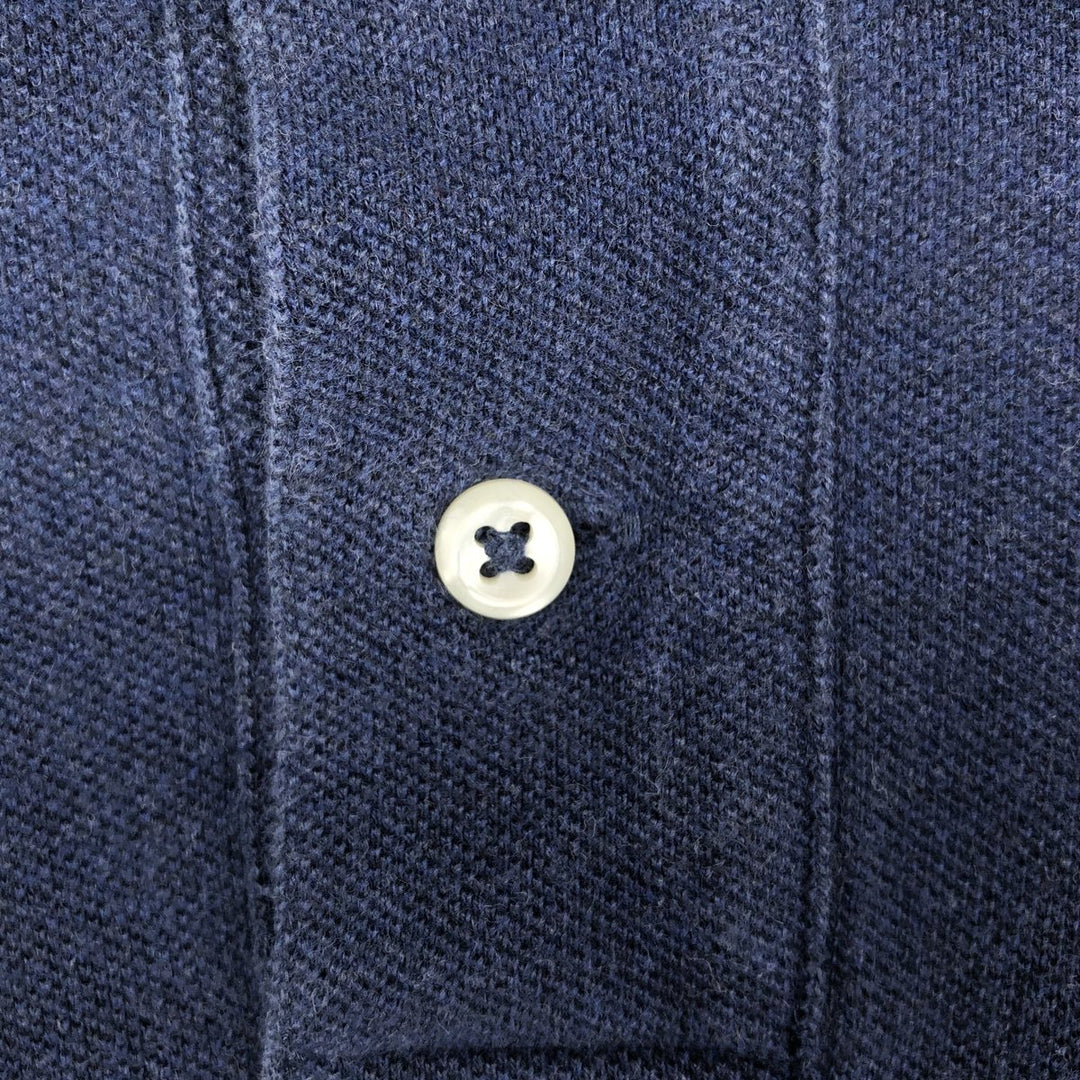 Ralph Lauren CUSTOM SLIM FIT Long-Sleeve Polo Shirt, Men's Size M (approx.) cotton navy blue type Vintage Second Hand