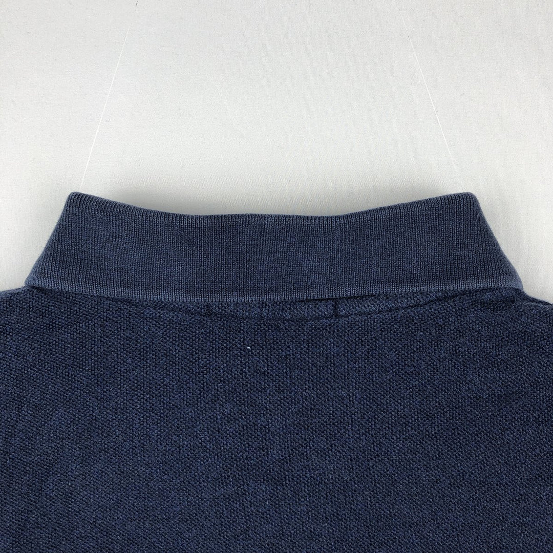 Ralph Lauren CUSTOM SLIM FIT Long-Sleeve Polo Shirt, Men's Size M (approx.) cotton navy blue type Vintage Second Hand